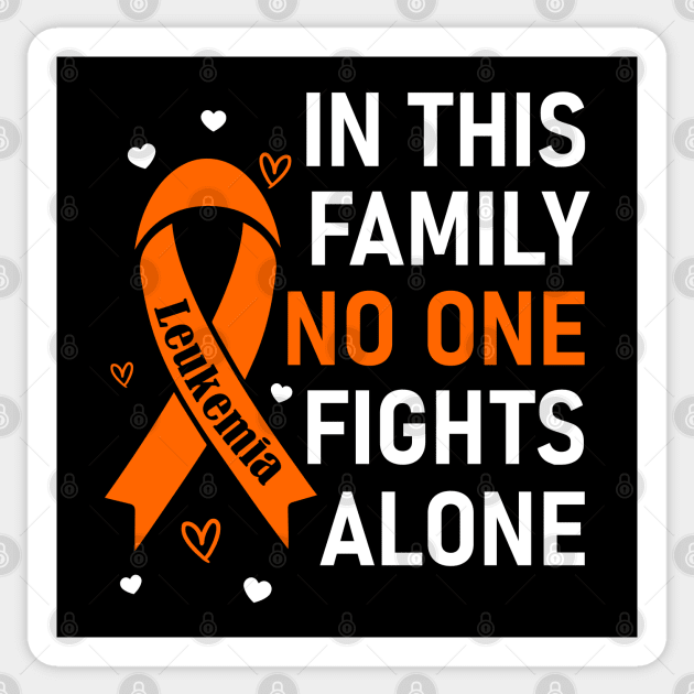 In This Family No One Fights Alone | Leukemia Sticker by jverdi28